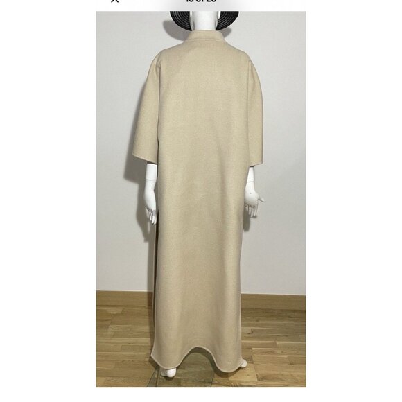 $2,268 MAX MARA Womens Long Overcoat Slit Camel Hair Maxi Dress Us 10 Beige Tan - Picture 13 of 16